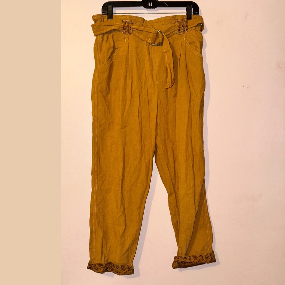 Anthropologie Orange Brown Malin Utility Pants Size M NWOT! - Picture 2 of 10